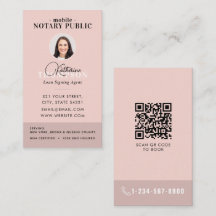 Notarie underskriftsagent Modern Rosa Foto QR-kod