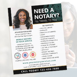 Notarie Utlåningsgarant Agent Svart Redigerbar Flygblad