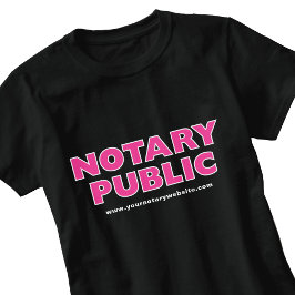 Notarie Utlåningsombud Webbplats Rosa T Shirt