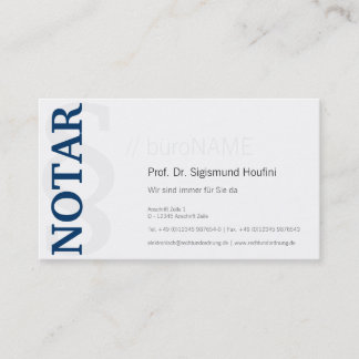 Notarie visitkort