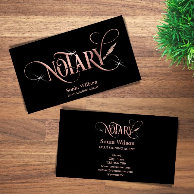 Notariskt elegant ro guld typograferingspenna Bu Visitkort (Skapare uppladdad)
