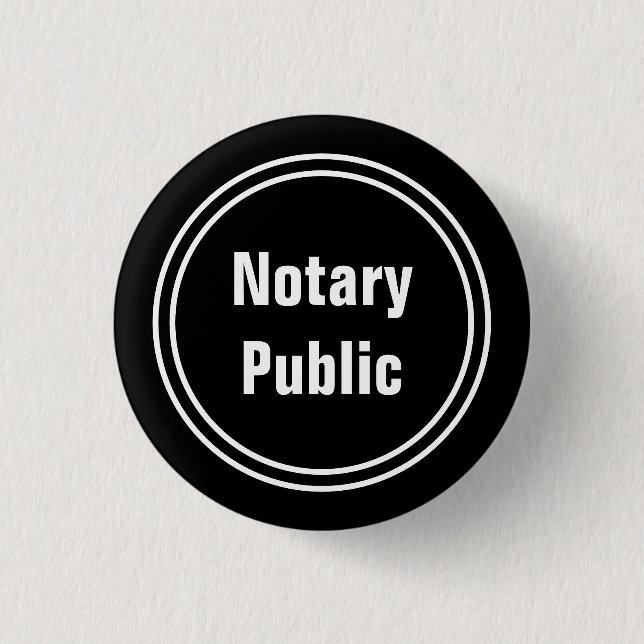 Notariskt format för offentlig svartvit text knapp (Framsida)