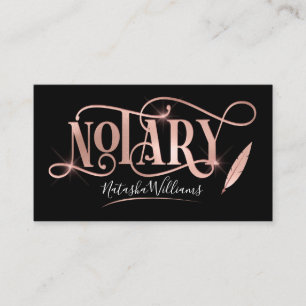 Notariskt lån Agent Elegant Ro Guld & Black Visitkort