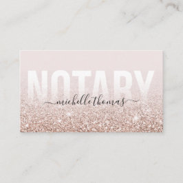 Notariskt lån Signing Agent Ro Guld Glitter Visitkort