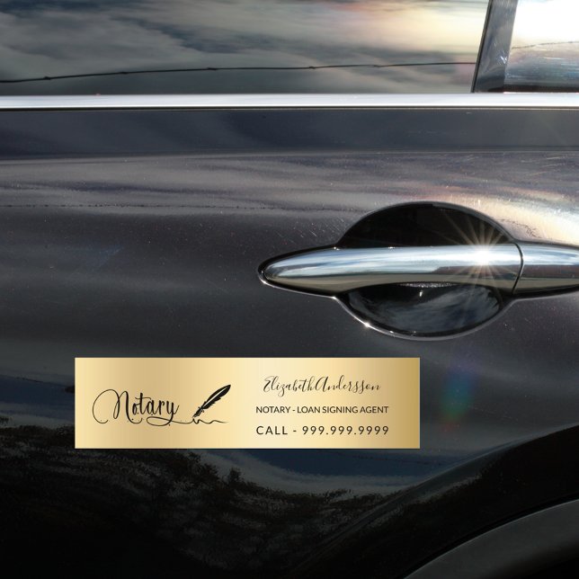 Notariskt lån som undertecknar agent guld-skript bildekal (Skapare uppladdad)