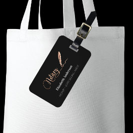 Notariskt lån som undertecknar agent svart ro guld bagagebricka