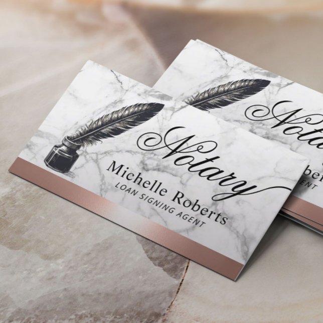Notariskt lån Undertecknande Agent Ro Guld Gräns Q Visitkort (Skapare uppladdad)
