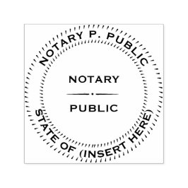 Notariskt nummer för offentlig rundlinje självfärgande stämpel