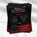 Notariskt offentligt Frimärke Modern Red & Black G Flygblad<br><div class="desc">Notär Public Frimärke Modern Red & Black Glitter Flyers.</div>