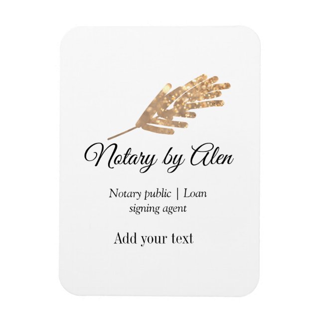 Notariskt offentligt lån som undertecknar agent Lä Magnet (Vertikal)