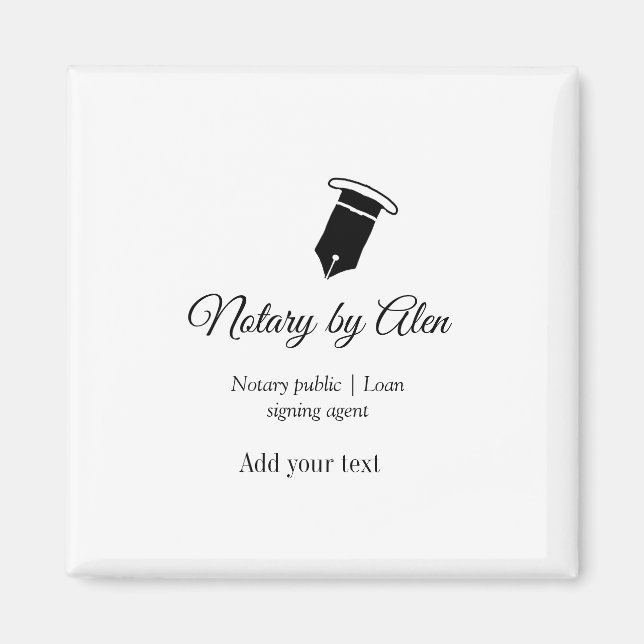 Notariskt offentligt lån som undertecknar agent Lä Magnet (Framsidan)