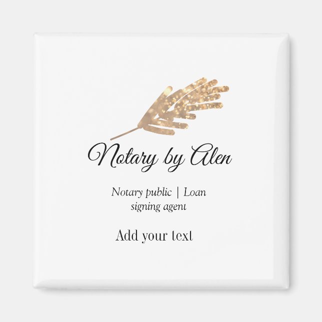 Notariskt offentligt lån som undertecknar agent Lä Magnet (Framsidan)