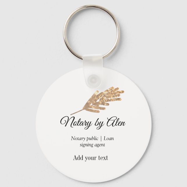 Notariskt offentligt lån som undertecknar agent Lä Nyckelring (Framsida)