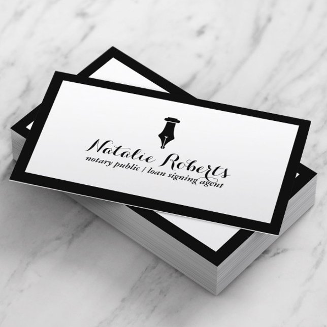 Notariskt offentligt lån som undertecknar Agent mi Visitkort (Skapare uppladdad)