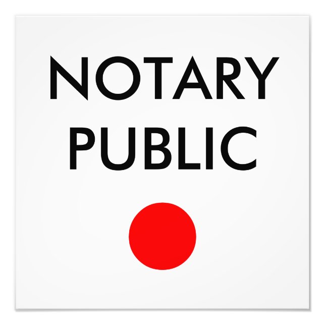 Notarius Plakat Fototryck (Framsidan)