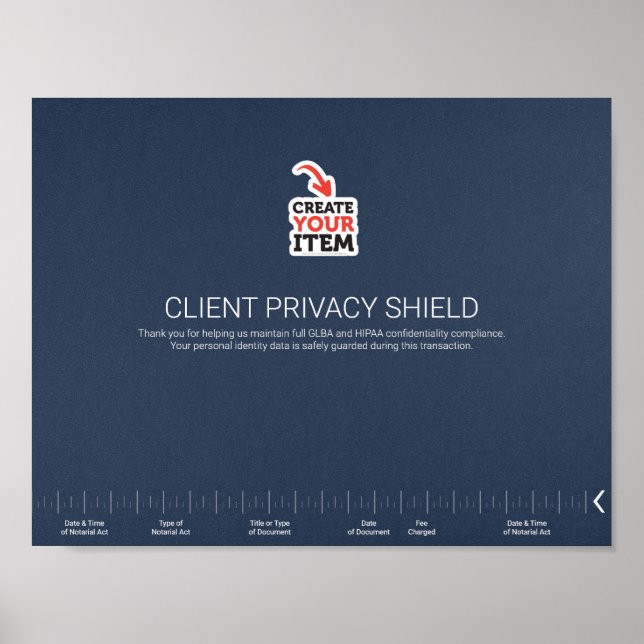 Notarius Privacy Guard Shield NNA Journal Vänster Poster (Framsidan)