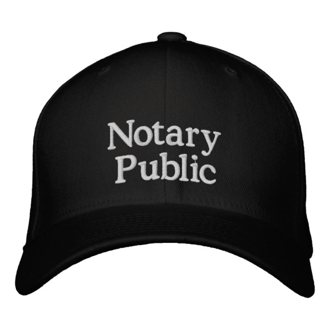 Notarius public business Embroized Baseball Cap Broderad Keps (Framsida)