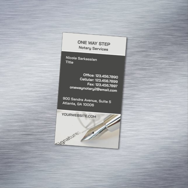 Notarius public magnetiska visitkort (In Situ)