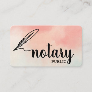 Notarius Publicus Elegant Skrift Ren Visitkort
