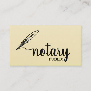 Notarius Publicus Elegant Skrift Slät Visitkort