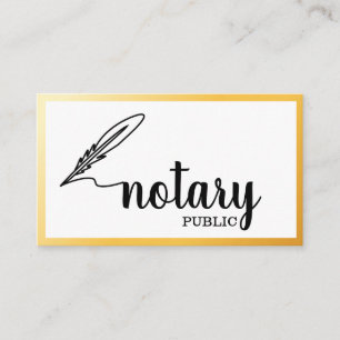 Notarius Publicus Elegant Skript Enkel Visitkort