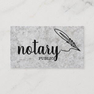 Notarius Publicus Elegant Skript Enkel Visitkort
