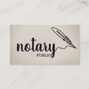 Notarius Publicus Elegant Skript Vanlig Visitkort