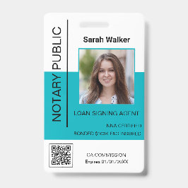 Notarius publicus ID fotokontoranställd turkos