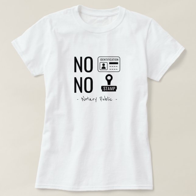 Notarius Publicus Nej Nej T Shirt (Design framsida)