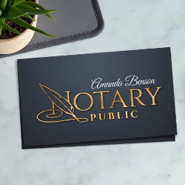 Notarius Publicus Typografi fjäderpenna Visitkort