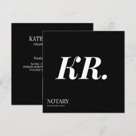 Notarius Publicus underskriftsagent monogram elega Meddelande