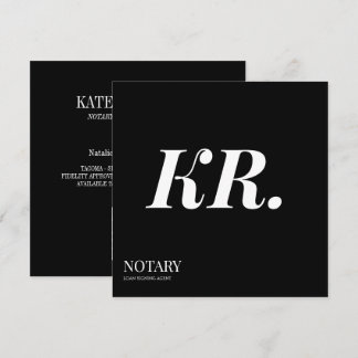 Notarius Publicus underskriftsagent monogram elega Meddelande