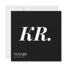 Notarius Publicus underskriftsagent monogram elega