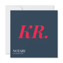 Notarius Publicus underskriftsagent monogram marin