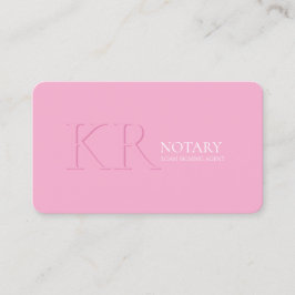 Notarius Publicus underskriftsagent monogram moder Visitkort