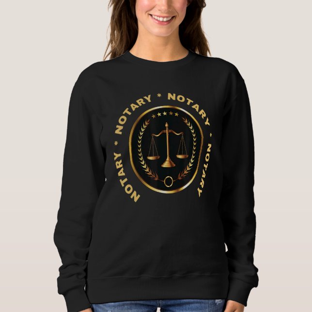 Notarize Frimärke sälrelief, Notarize Legal Scale T Shirt (Framsida)