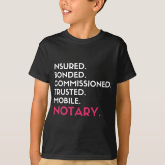 Notarperiod. Underskrift för Mobile Notary Public T Shirt