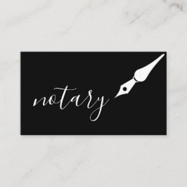 Notary Agent Pen Logotyp Freelance Calligraphy Wri Visitkort