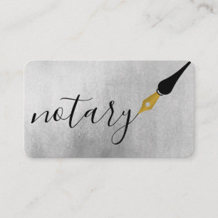 Notary Agent Pen Logotyp Freelance Calligraphy Wri Visitkort