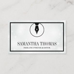 Notary Agent Pen Logotyp Freelance Calligraphy Wri Visitkort
