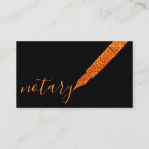 Notary Agent Pen Logotyp Freelance Calligraphy Wri Visitkort