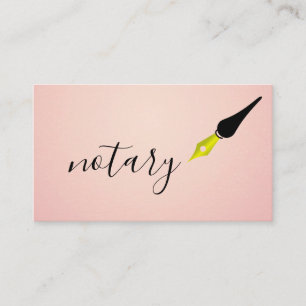 Notary Agent Pen Logotyp Freelance Calligraphy Wri Visitkort