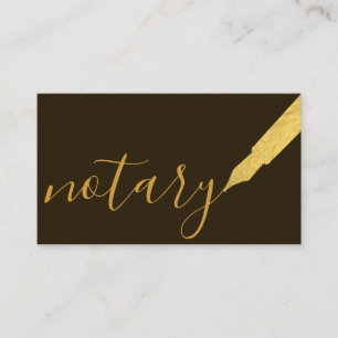 Notary Agent Pen Logotyp Freelance Calligraphy Wri Visitkort