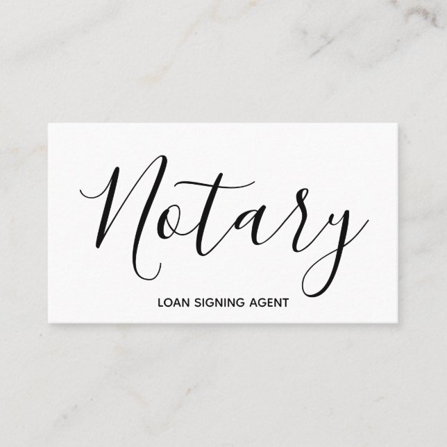 Notary Agent Pen Logotyp Freelance Calligraphy Wri Visitkort (Framsida)