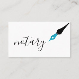 Notary Agent Pen Logotyp Freelance Calligraphy Wri Visitkort