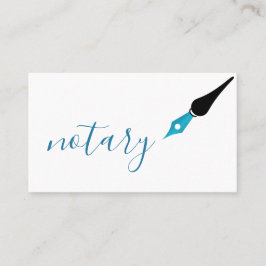Notary Agent Pen Logotyp Freelance Calligraphy Wri Visitkort