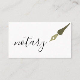 Notary Agent Pen Logotyp Freelance Calligraphy Wri Visitkort