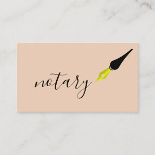 Notary Agent Pen Logotyp Freelance Calligraphy Wri Visitkort