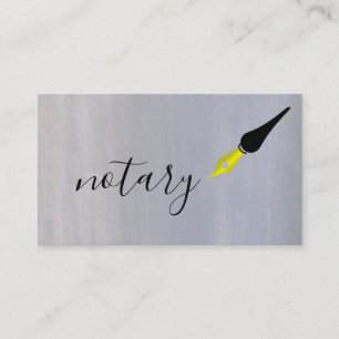 Notary Agent Pen Logotyp Freelance Calligraphy Wri Visitkort