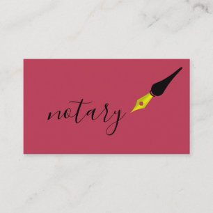 Notary Agent Pen Logotyp Freelance Calligraphy Wri Visitkort
